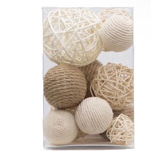 Decorative Natural Twine Balls Set